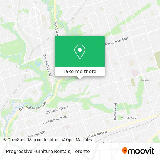 Progressive Furniture Rentals map