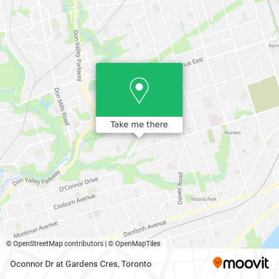 Oconnor Dr at Gardens Cres map