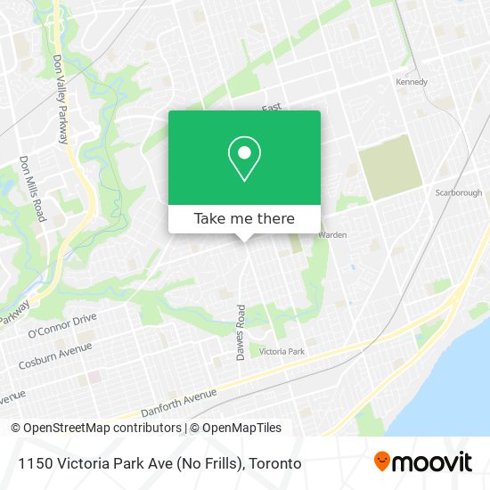 1150 Victoria Park Ave (No Frills) map