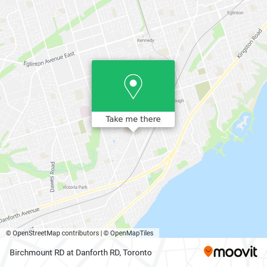 Birchmount RD at Danforth RD map