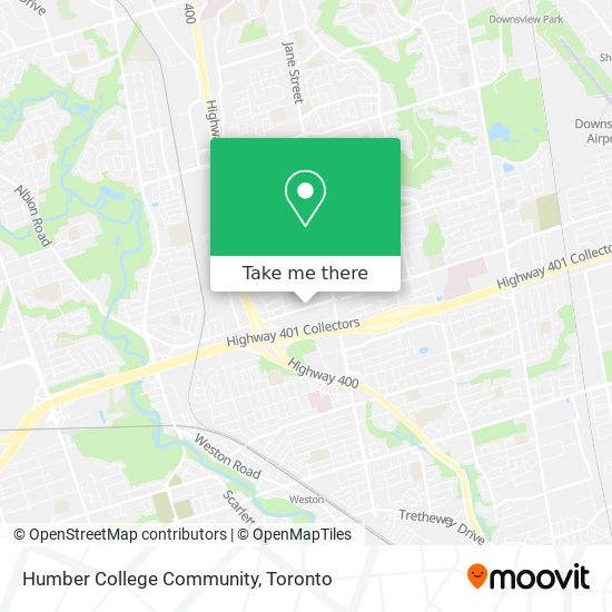Humber College Community map