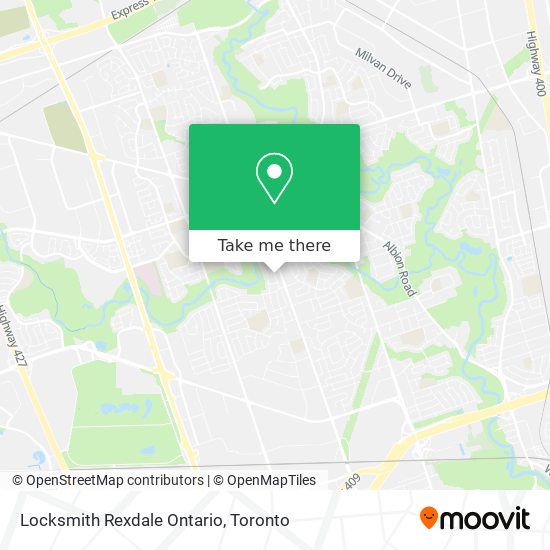 Locksmith Rexdale Ontario map