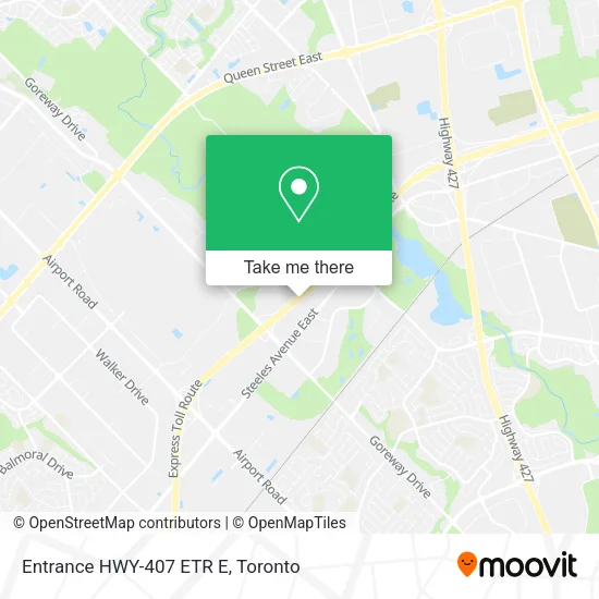 Entrance HWY-407 ETR E plan