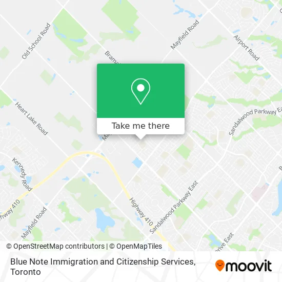 Blue Note Immigration and Citizenship Services map