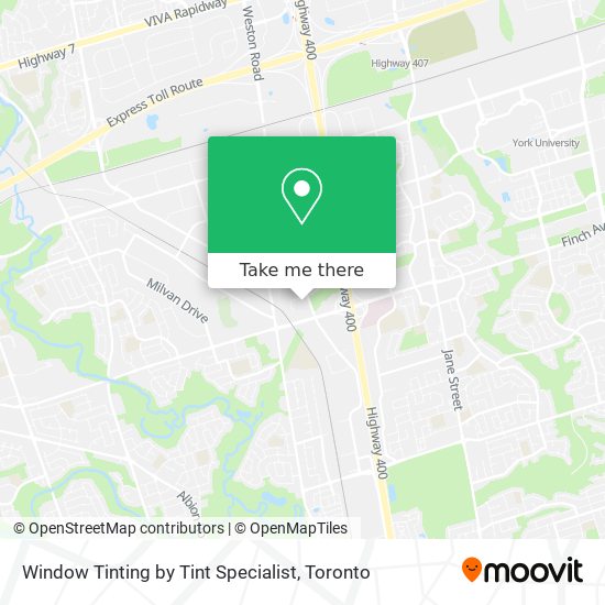 Window Tinting by Tint Specialist map