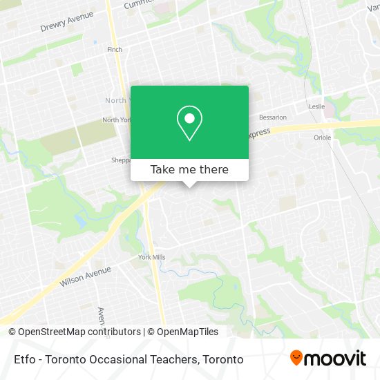 Etfo - Toronto Occasional Teachers map