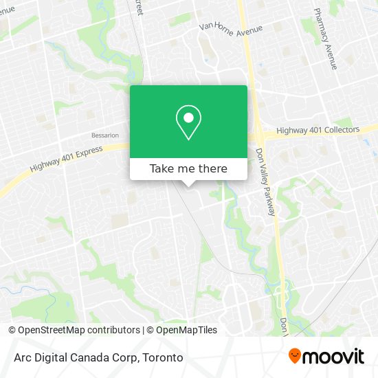 Arc Digital Canada Corp map