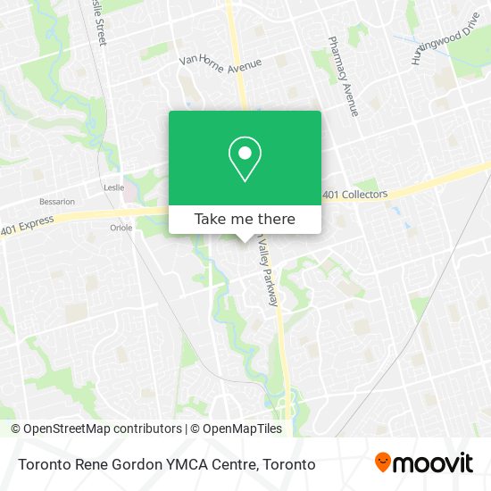 Toronto Rene Gordon YMCA Centre map
