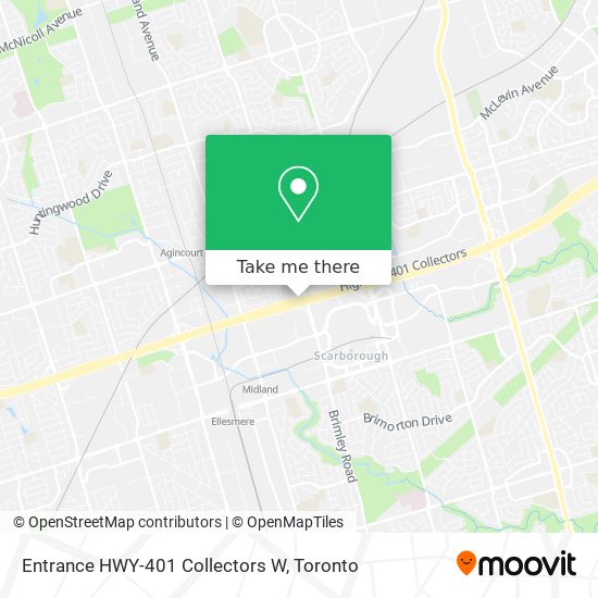 Entrance HWY-401 Collectors W plan