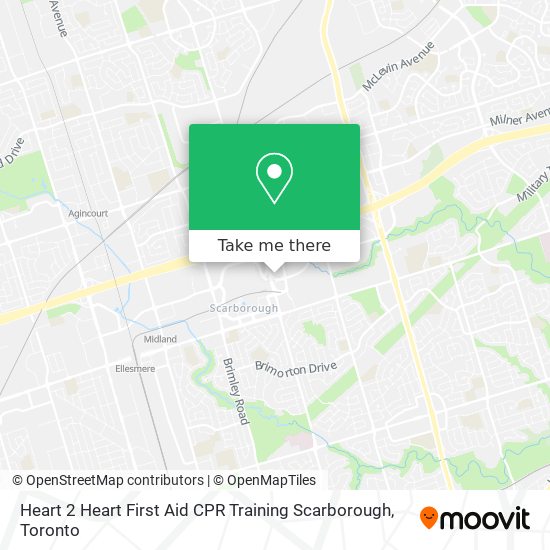Heart 2 Heart First Aid CPR Training Scarborough map