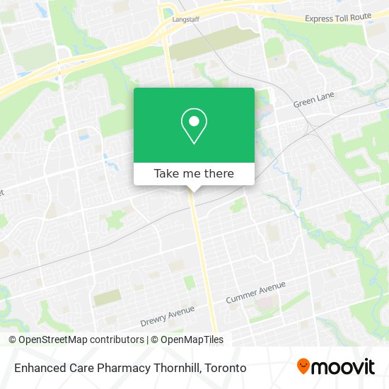 Enhanced Care Pharmacy Thornhill map