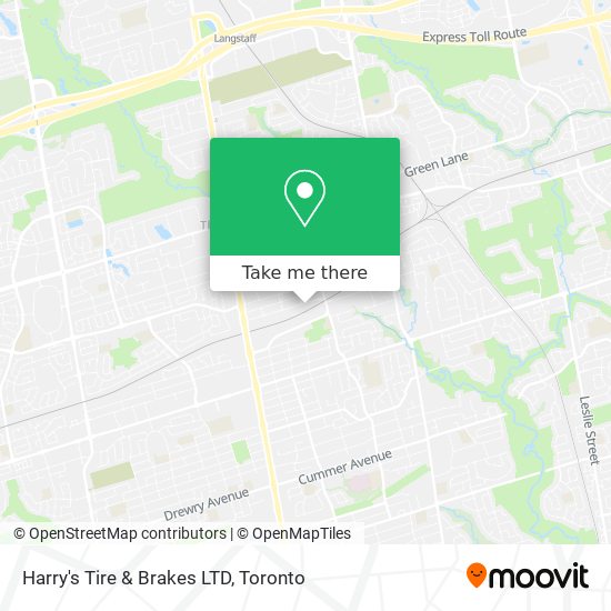 Harry's Tire & Brakes LTD map