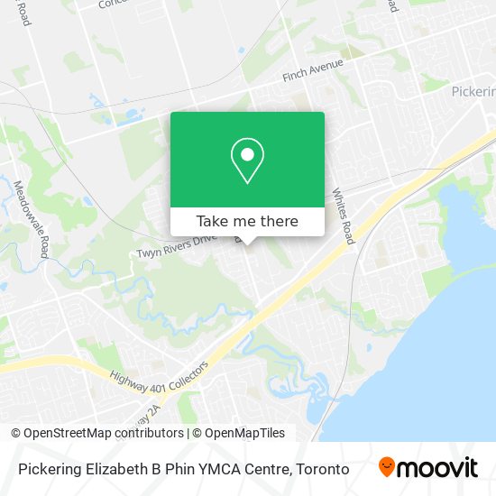 Pickering Elizabeth B Phin YMCA Centre map