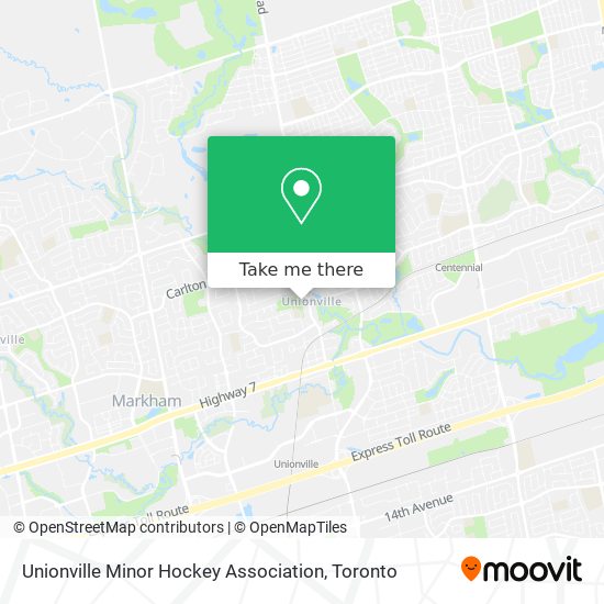 Unionville Minor Hockey Association map