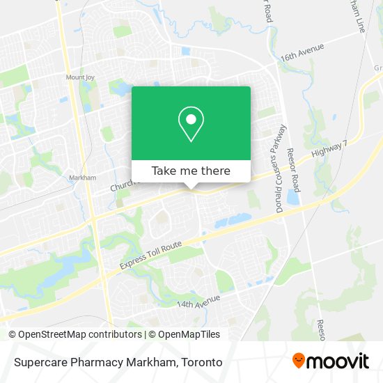 Supercare Pharmacy Markham map