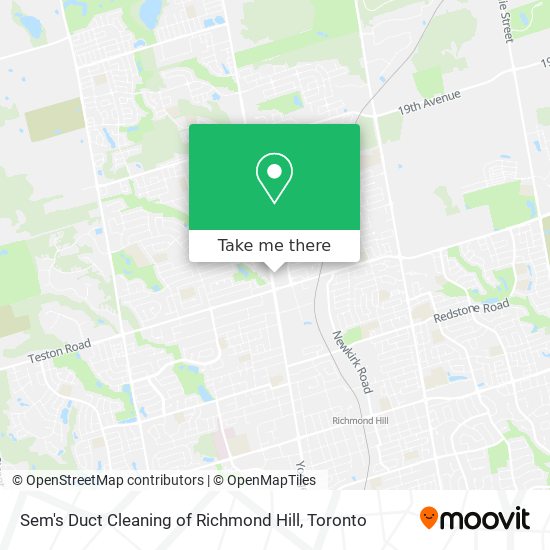 Sem's Duct Cleaning of Richmond Hill map