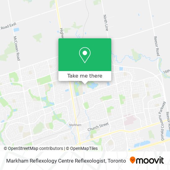 Markham Reflexology Centre Reflexologist map