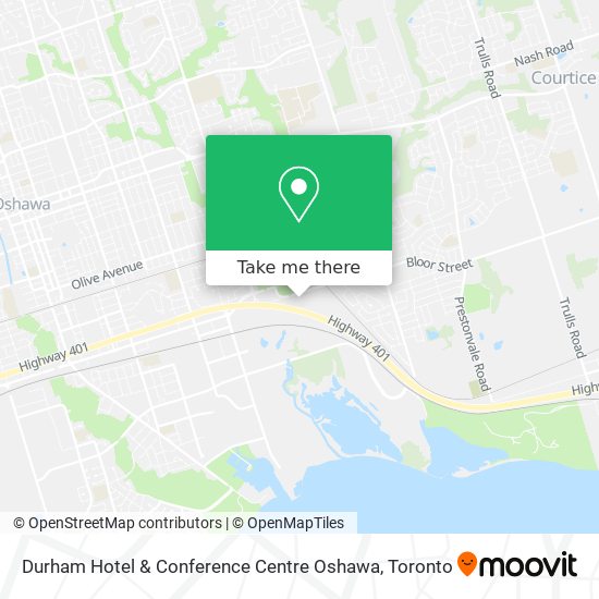 Durham Hotel & Conference Centre Oshawa map