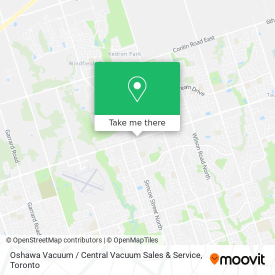 Oshawa Vacuum / Central Vacuum Sales & Service map