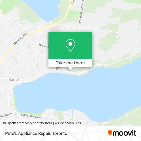 Pete's Appliance Repair map