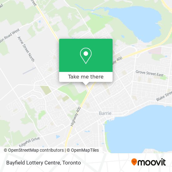 Bayfield Lottery Centre map
