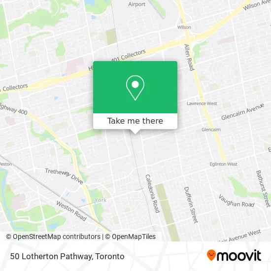 50 Lotherton Pathway map