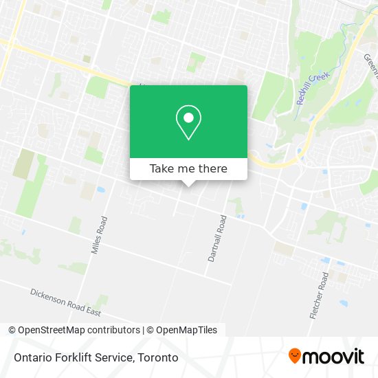 Ontario Forklift Service map