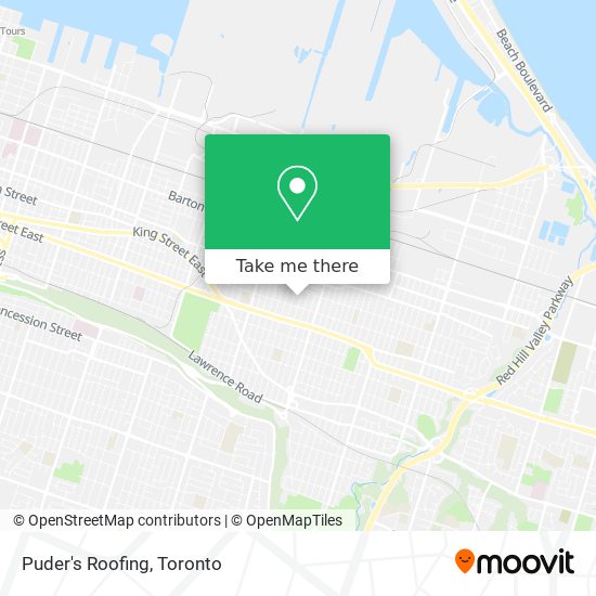 Puder's Roofing map