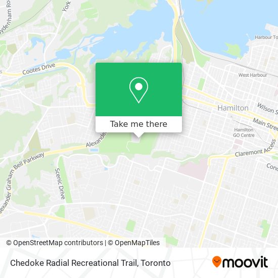 Chedoke Radial Recreational Trail map