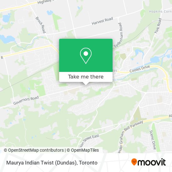 Maurya Indian Twist (Dundas) map