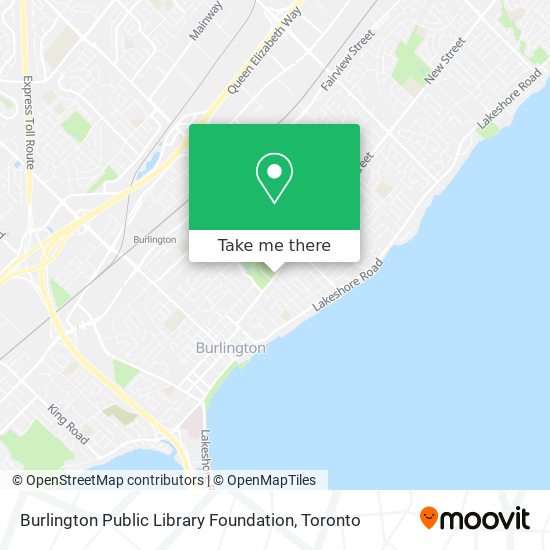 Burlington Public Library Foundation map