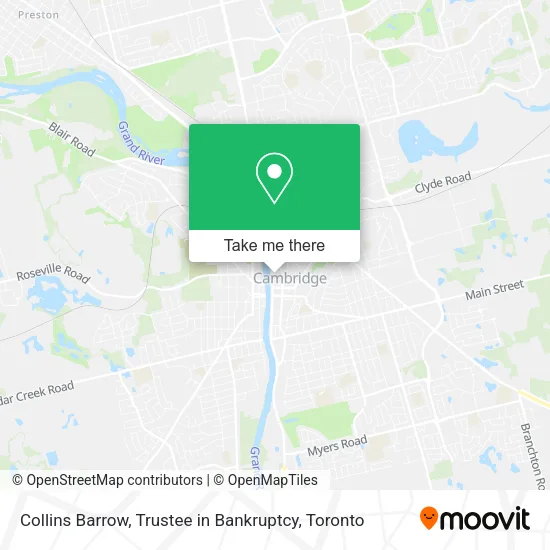 Collins Barrow, Trustee in Bankruptcy map