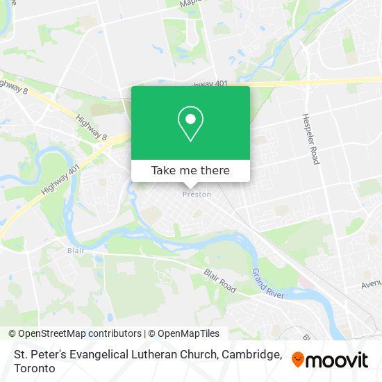 St. Peter's Evangelical Lutheran Church, Cambridge map