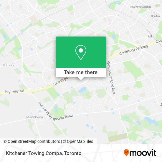 Kitchener Towing Compa map