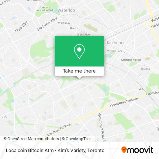 Localcoin Bitcoin Atm - Kim's Variety map