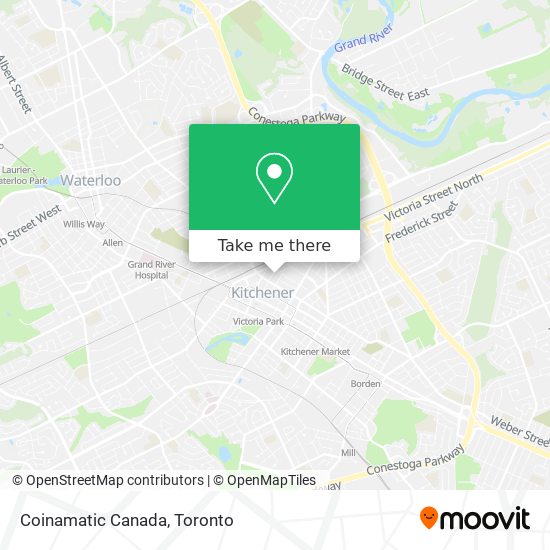 Coinamatic Canada map