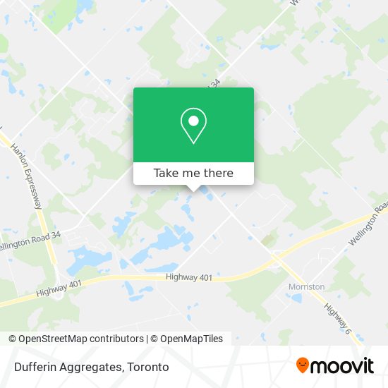 Dufferin Aggregates map