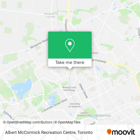 Albert McCormick Recreation Centre map