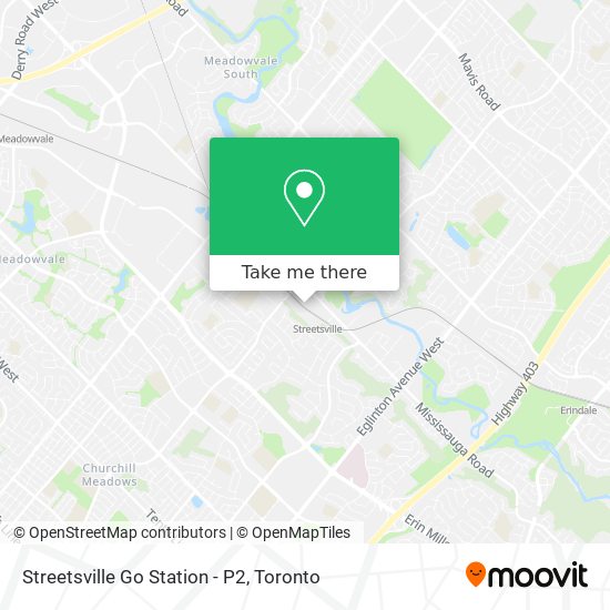 Streetsville Go Station - P2 map