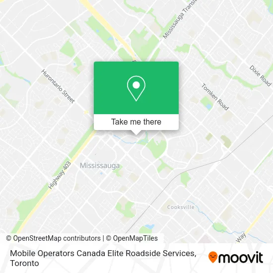 Mobile Operators Canada Elite Roadside Services map
