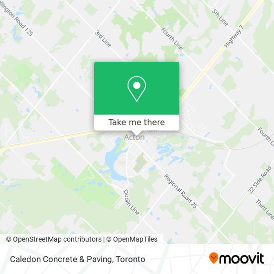 Caledon Concrete & Paving map