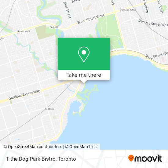 T the Dog Park Bistro map