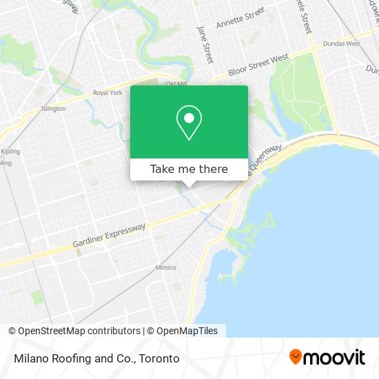 Milano Roofing and Co. map