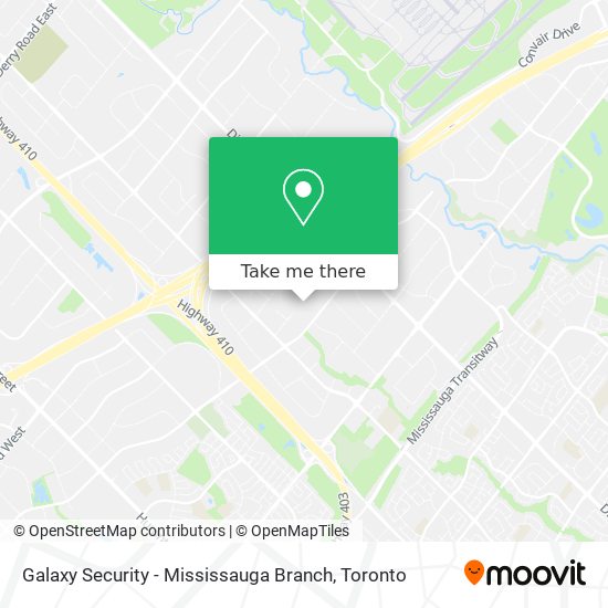 Galaxy Security - Mississauga Branch map