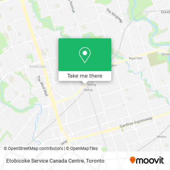 Etobicoke Service Canada Centre map