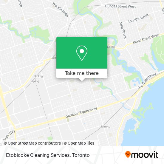 Etobicoke Cleaning Services map