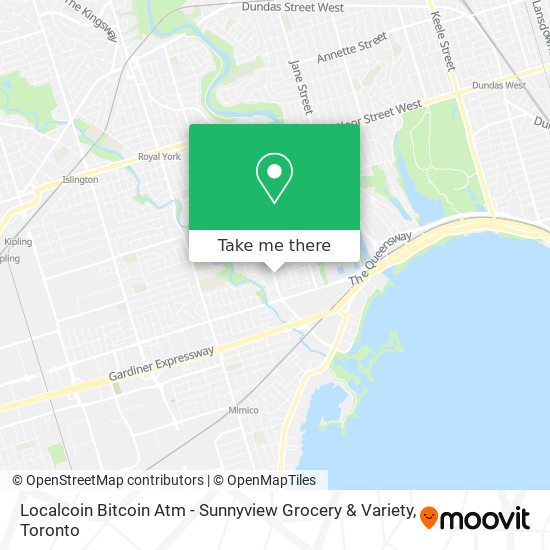Localcoin Bitcoin Atm - Sunnyview Grocery & Variety map