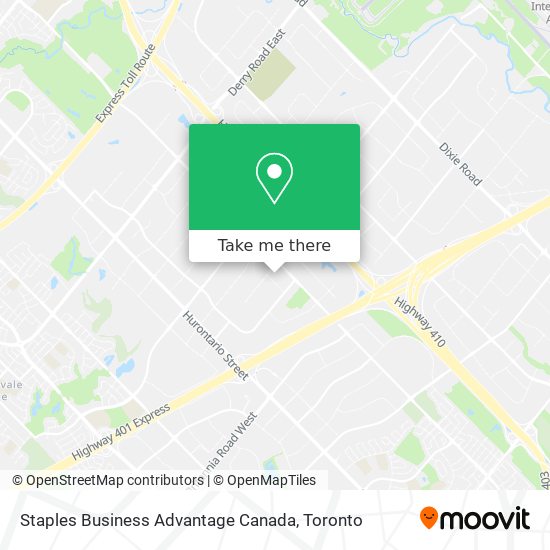 Staples Business Advantage Canada map
