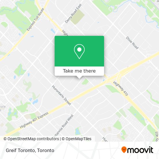 Greif Toronto map