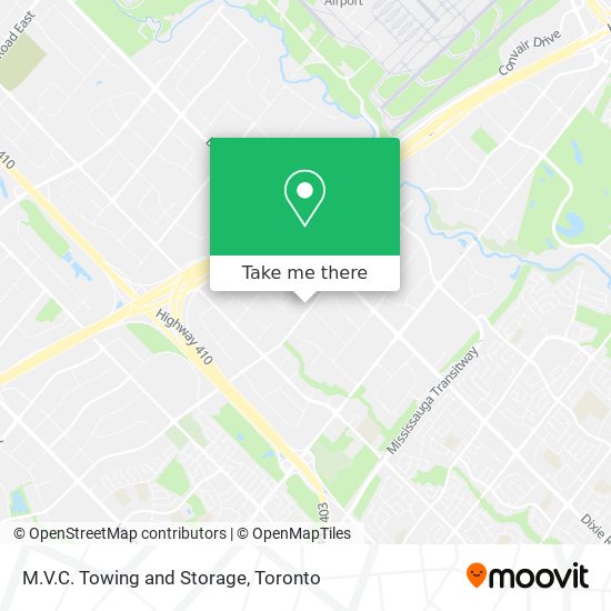 M.V.C. Towing and Storage map